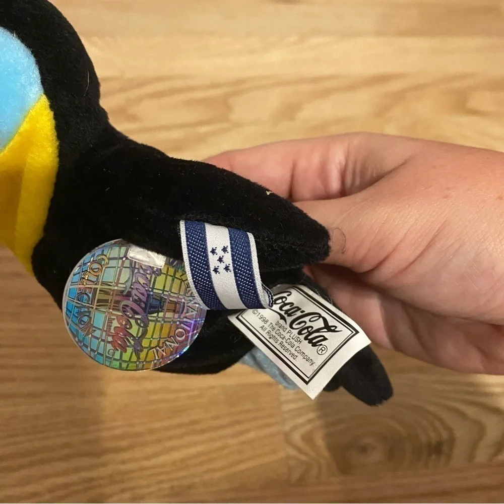 Vintage Coca Cola Toucan Bird Plush Beanie Baby NEW